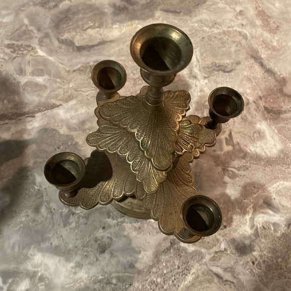 Vintage Solid Brass Candleholder Made in India - Picture 4 of 6